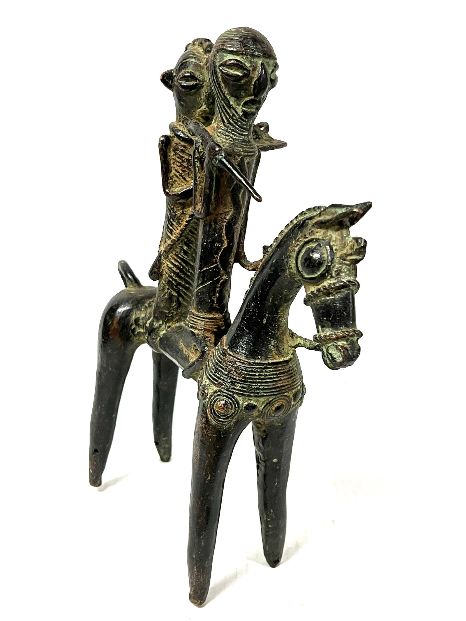Chad Bronze Horse with Rider - 3