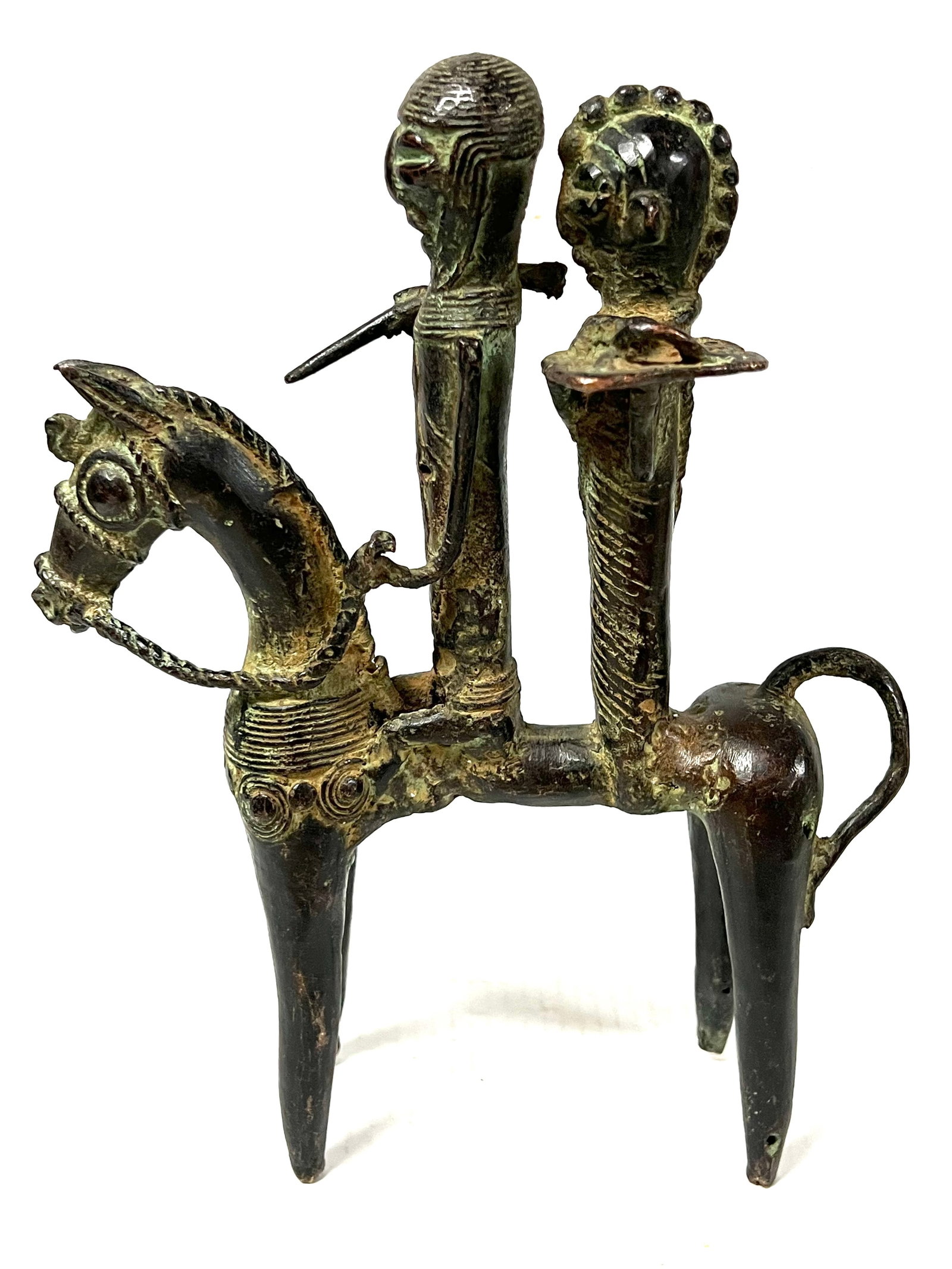 Chad Bronze Horse with Rider - 5
