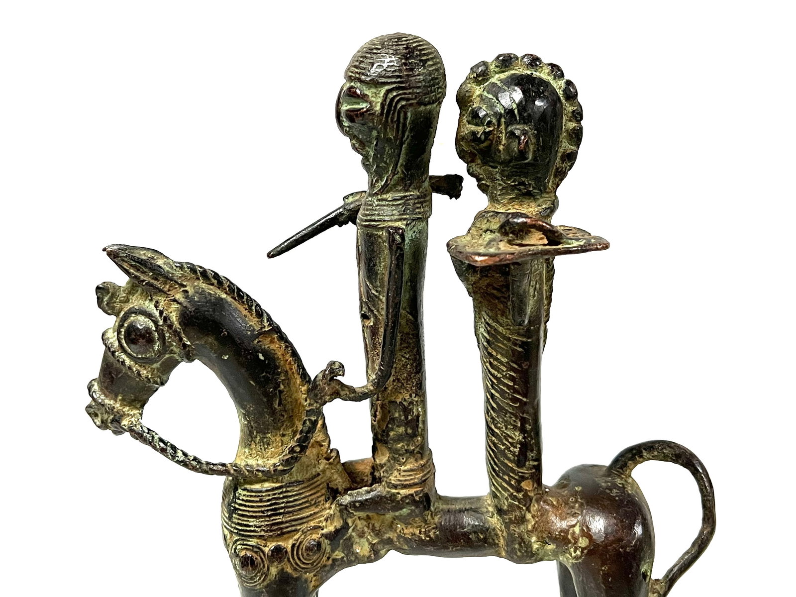 Chad Bronze Horse with Rider - 6