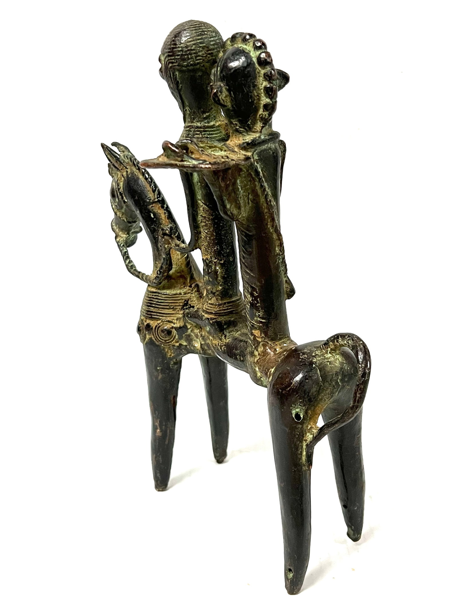 Chad Bronze Horse with Rider - 7