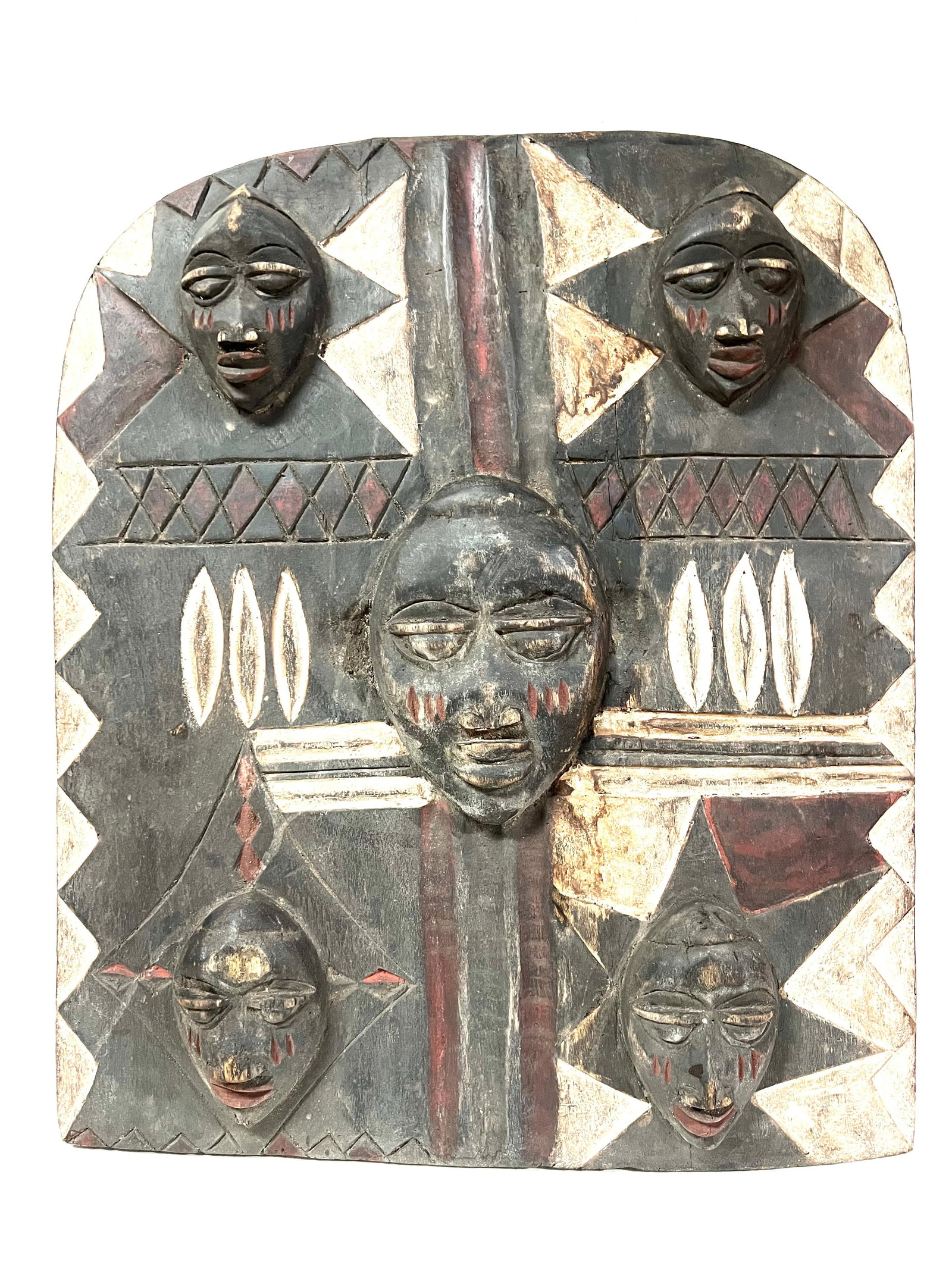 Yuroba Door: Title: Yuroba Door Description: African Tribal Art Carved Wood Yuroba Door Materials: Wood Date/Period: Late 20th Century Size: 24" h x 20" w Reserve: $280.00 Shipping: Domestic: Flat-rate of $40.00