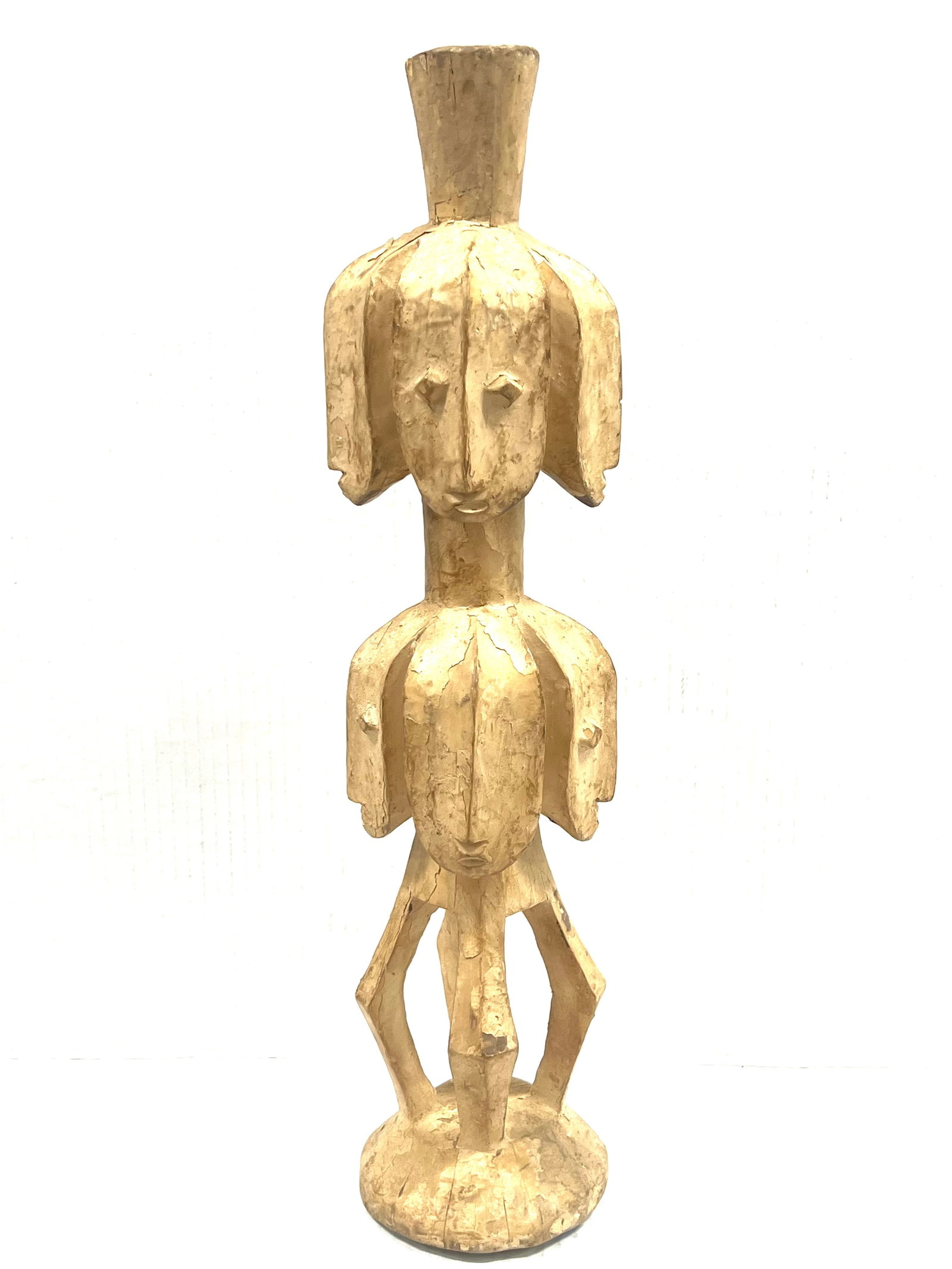 Lega Statue: Title: Lega Statue Description: African Tribal Art Carved Wood Lega Statue Materials: Wood Date/Period: Late 20th Century Size: 22" h x 5.5" w Reserve: $300.00 Shipping: Domestic: Flat-rate of $40.00