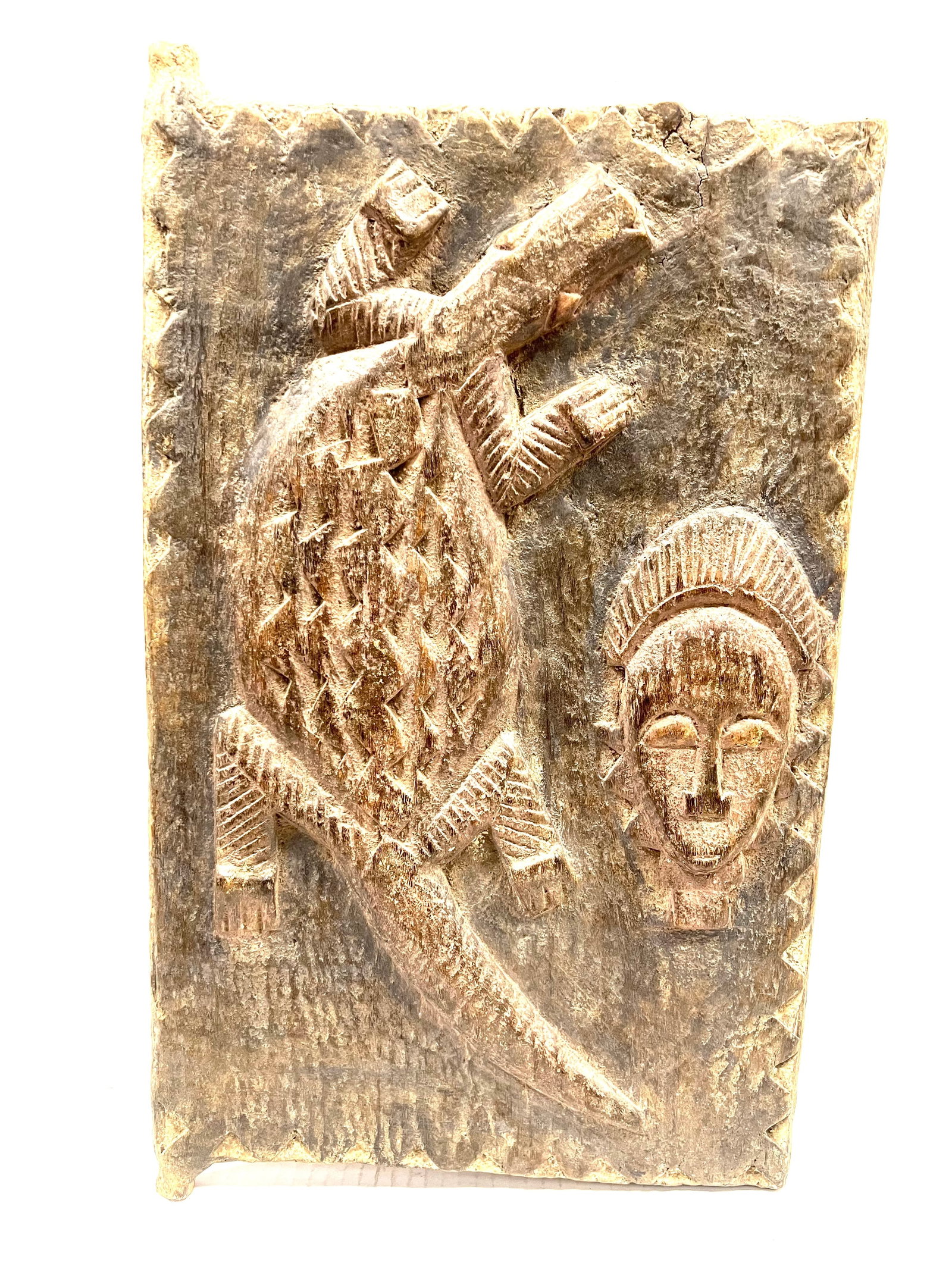 Baule Door: Title: Baule Door Description: African Tribal Art Carved Wood Baule Door Materials: Wood Date/Period: Late 20th Century Size: 20" h x 12" w Reserve: $200.00 Shipping: Domestic: Flat-rate of $40.00 to
