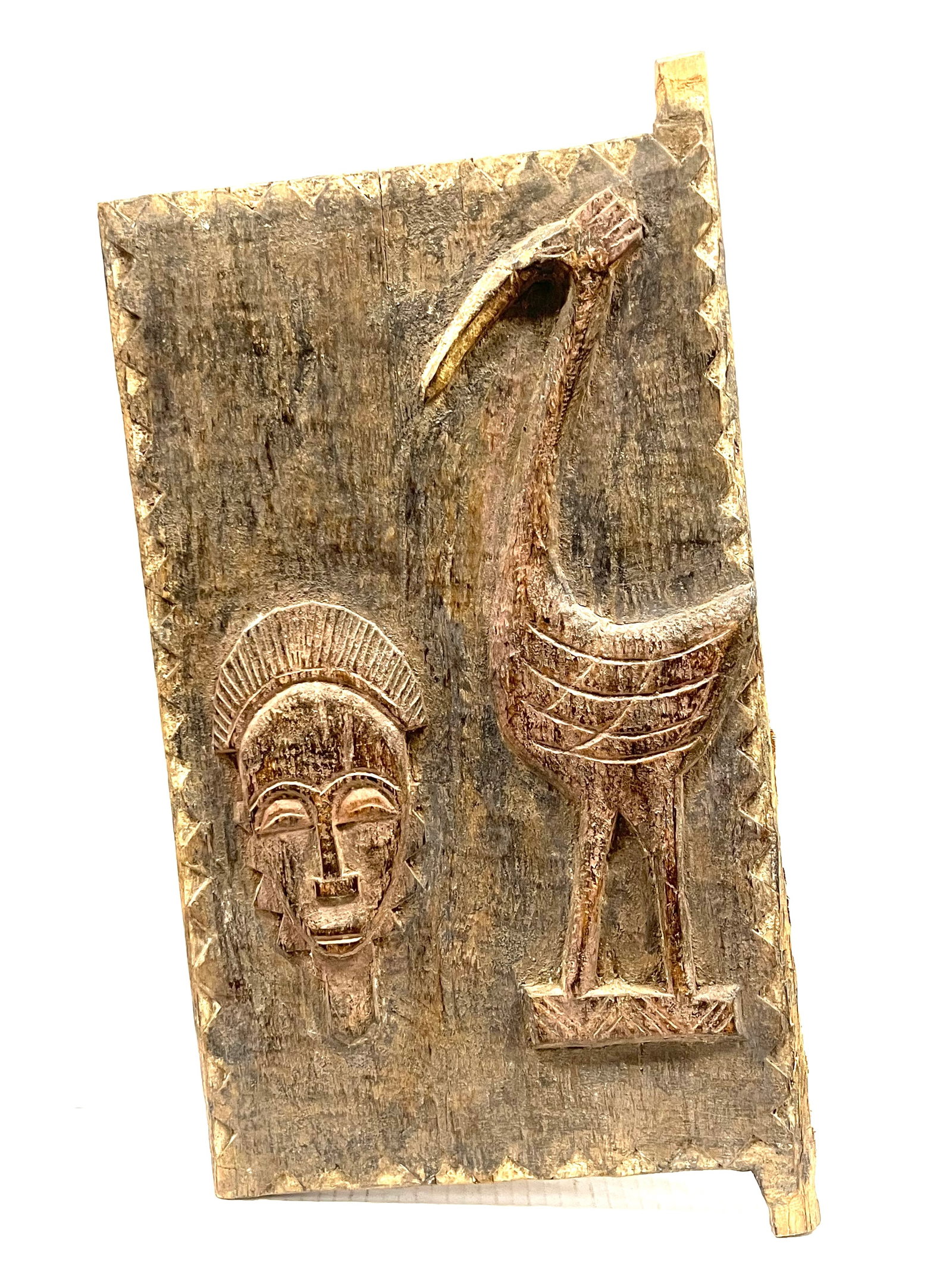 Baule Door: Title: Baule Door Description: African Tribal Art Carved Wood Baule Door Materials: Wood Date/Period: Late 20th Century Size: 20" h x 12" w Reserve: $200.00 Shipping: Domestic: Flat-rate of $40.00 to