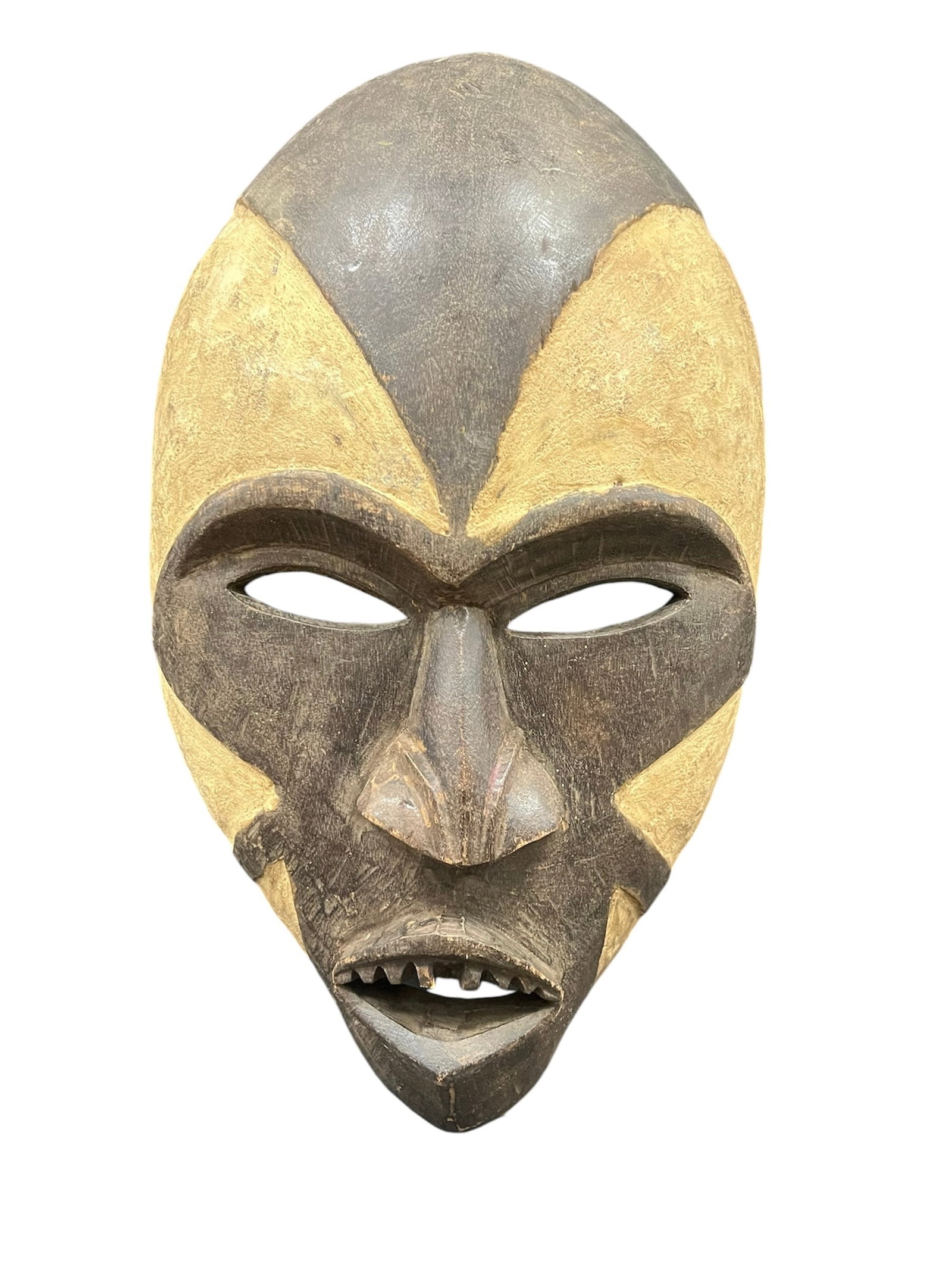Bacongo Mask: Title: Bacongo Mask Description: African Tribal Art Carved Wood Bacongo Mask Materials: Wood Date/Period: Late 20th Century Size: 17.5" h x 10.5" w Reserve: $200.00 Shipping: Domestic: Flat-rate of