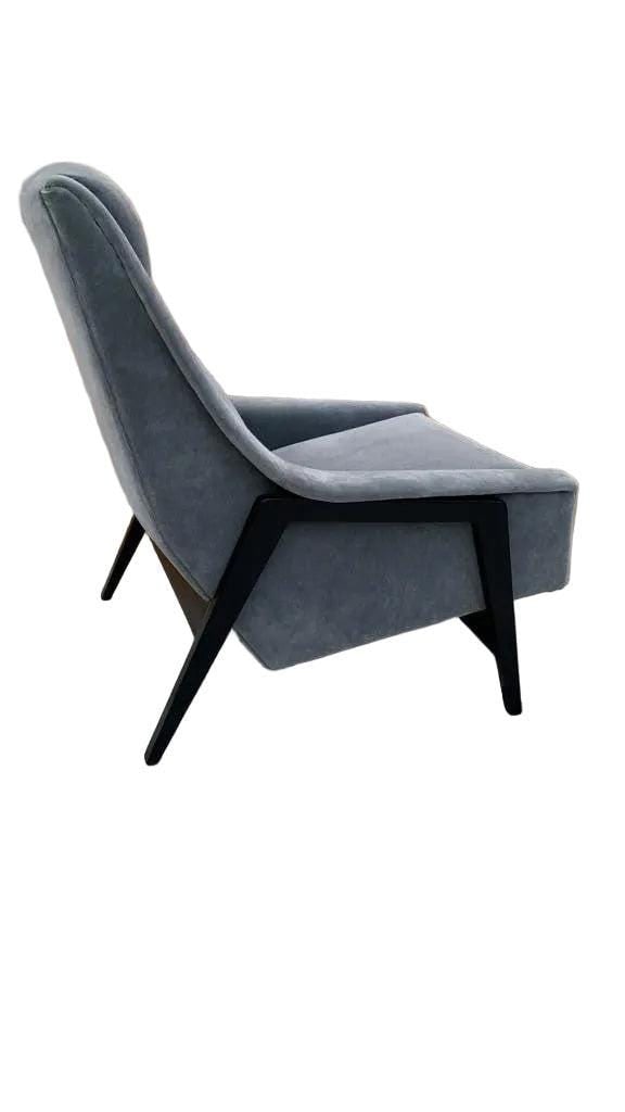 Mid Century Modern Folke Ohlsson for DUX Lounge Chair Newly Reupholstered in Mohair - 5