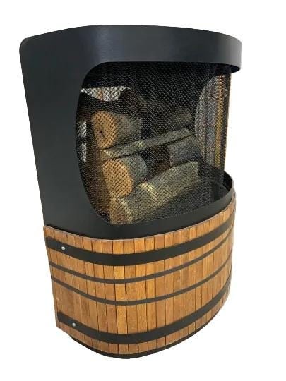 Vintage Modern Free Standing Indoor Fireplace - 4