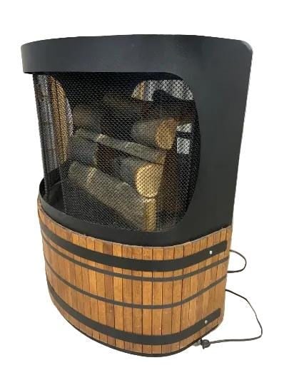 Vintage Modern Free Standing Indoor Fireplace - 5