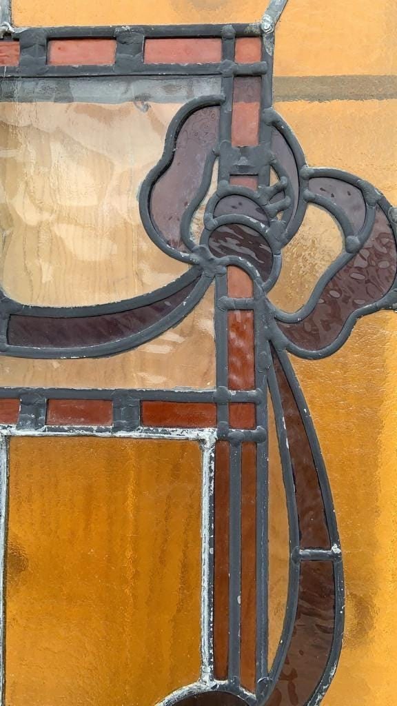 Antique Stained Glass Window/Door - 4
