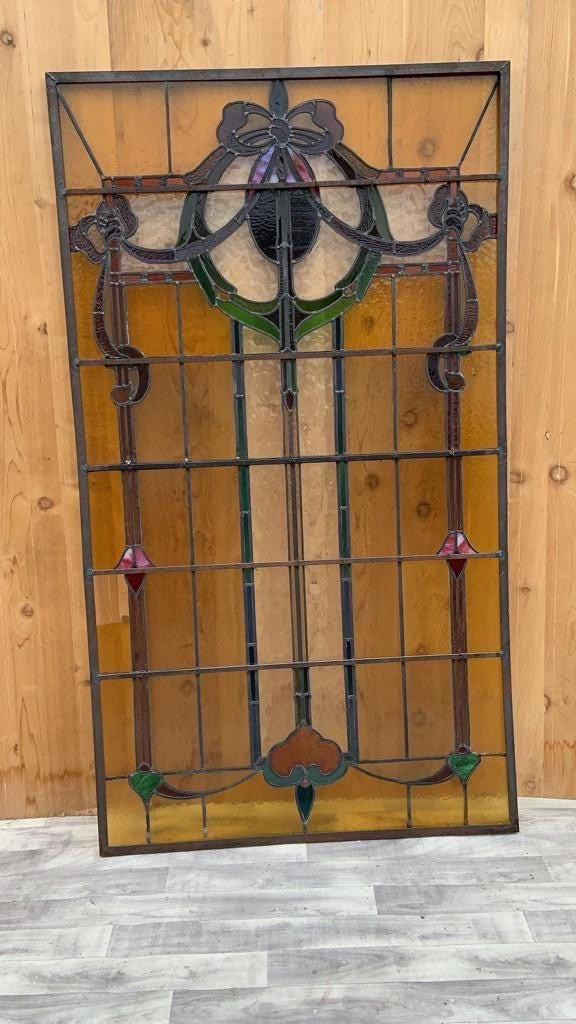 Antique Stained Glass Window/Door - 5