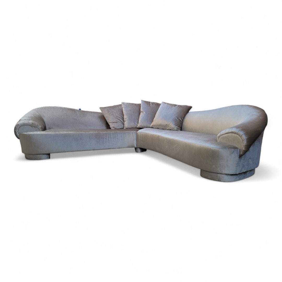 Postmodern Sectional Sofa By Carsons Newly Reupholstered - 2