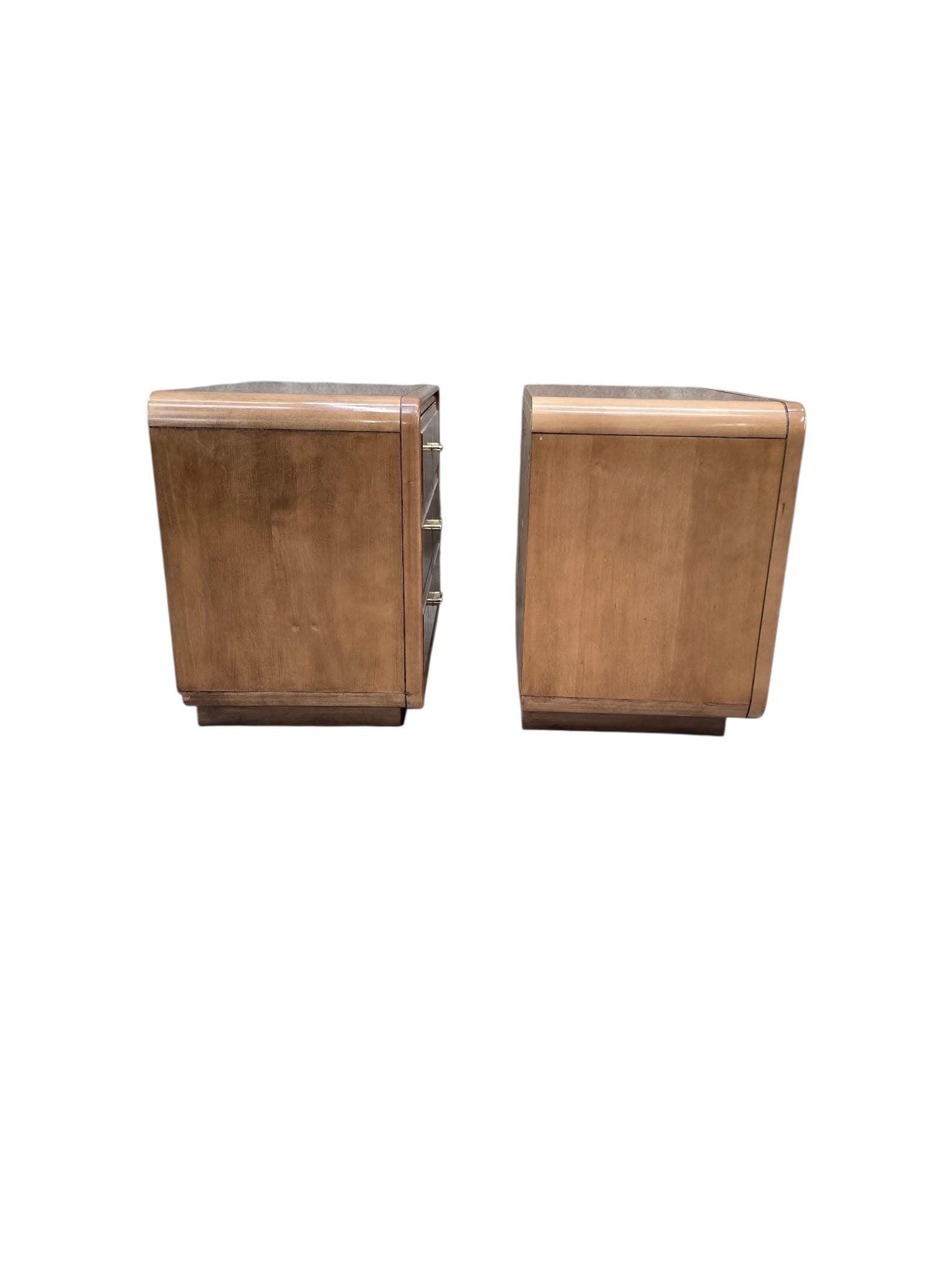 Mid Century Modern Headboard and Nightstands Set by American of Martinsville - 2