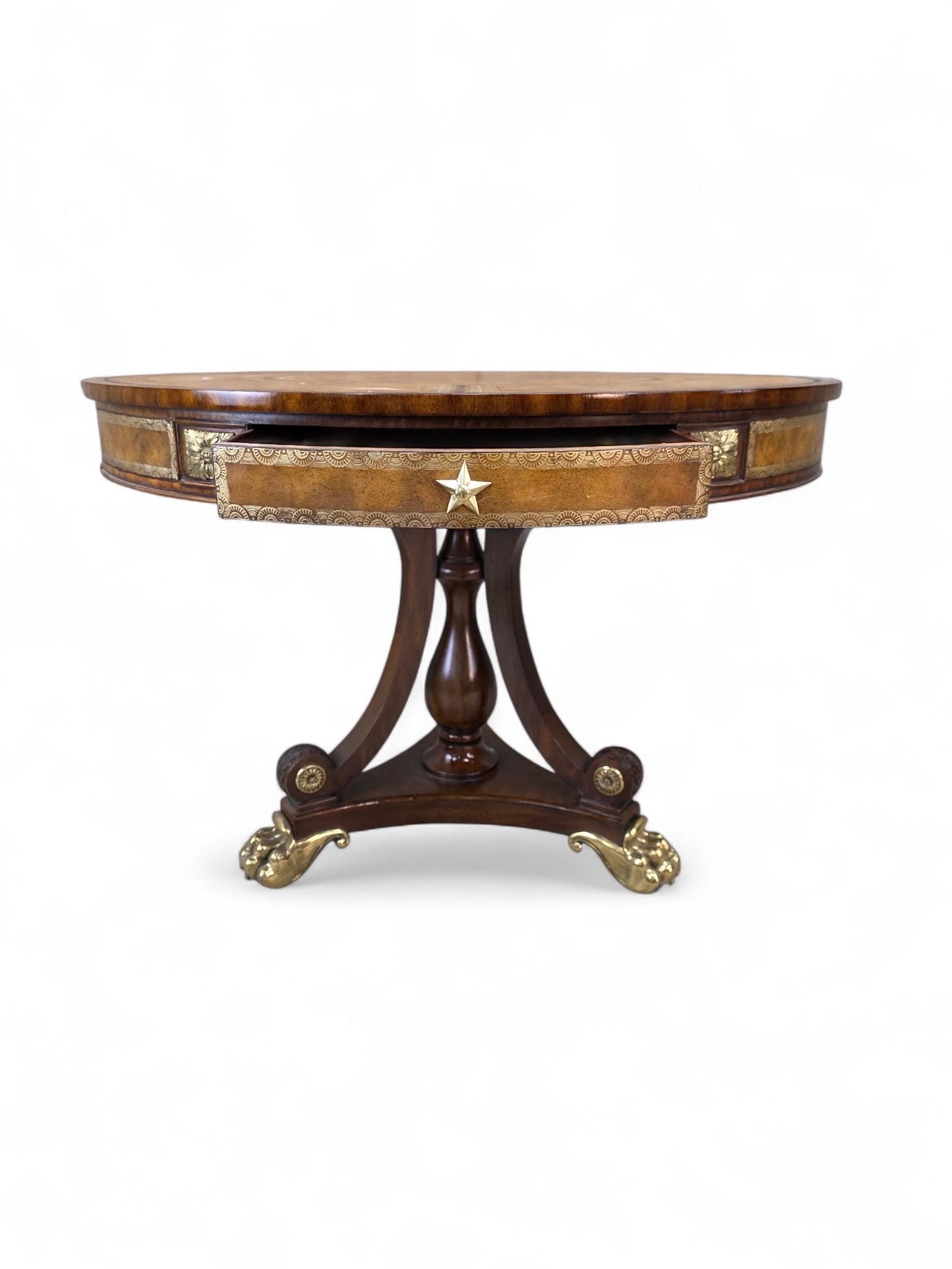 Vintage French Empire Regency Style Library/Hall Table by Maitland Smith - 3