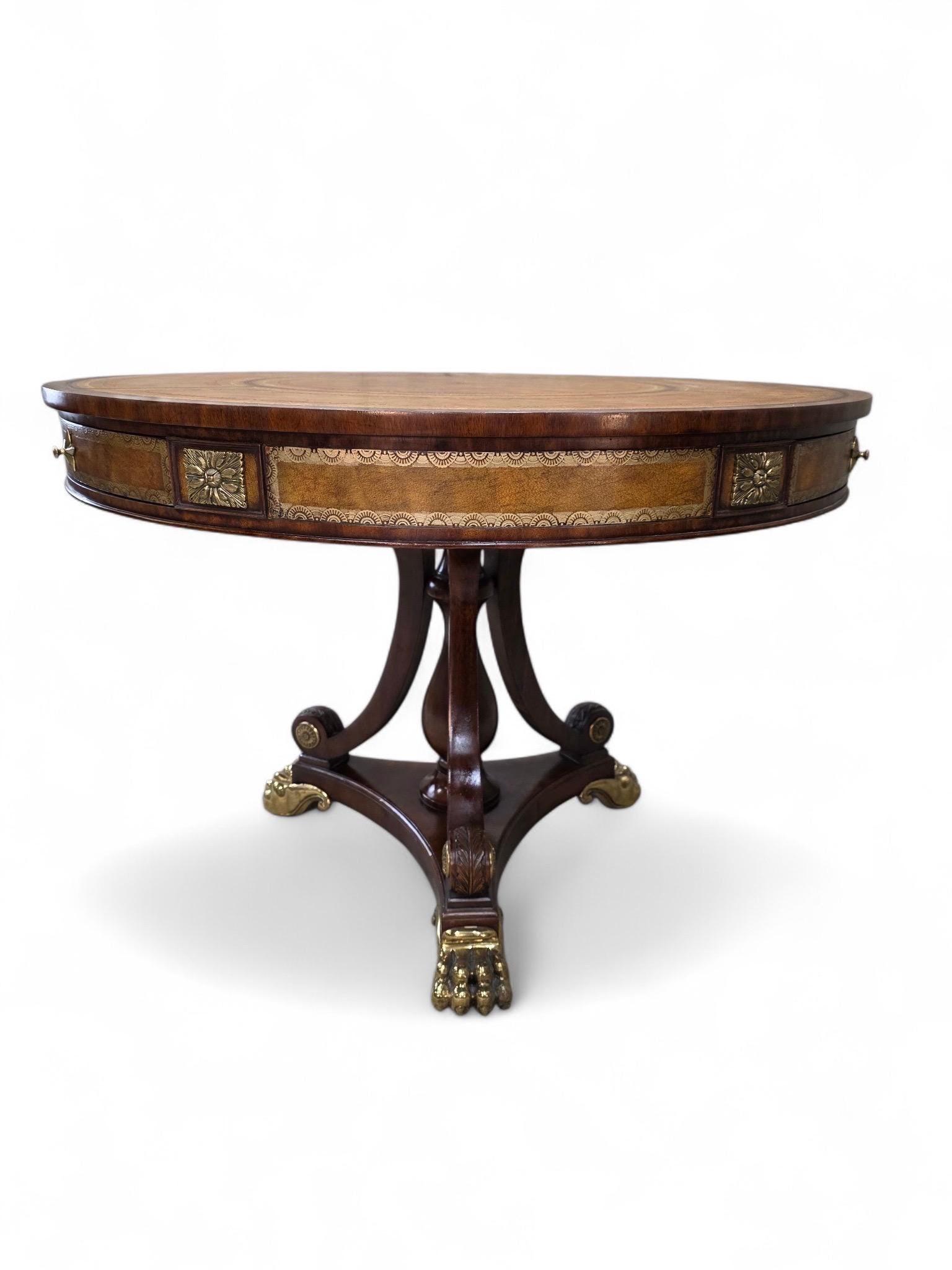 Vintage French Empire Regency Style Library/Hall Table by Maitland Smith - 5