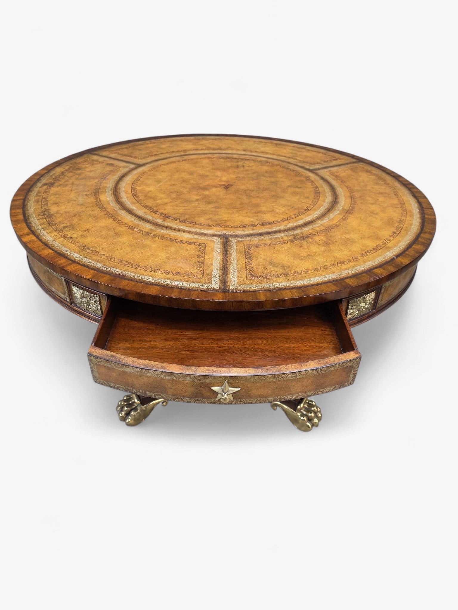 Vintage French Empire Regency Style Library/Hall Table by Maitland Smith - 7