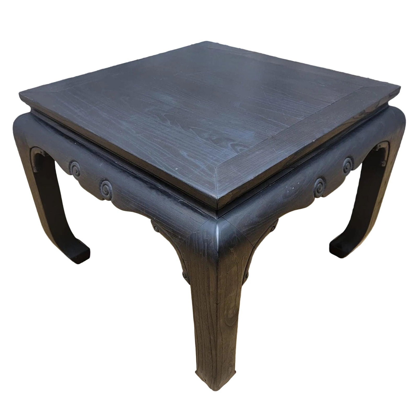Antique Shanxi Province Black Lacquer Elm Side Table - Pair - 3