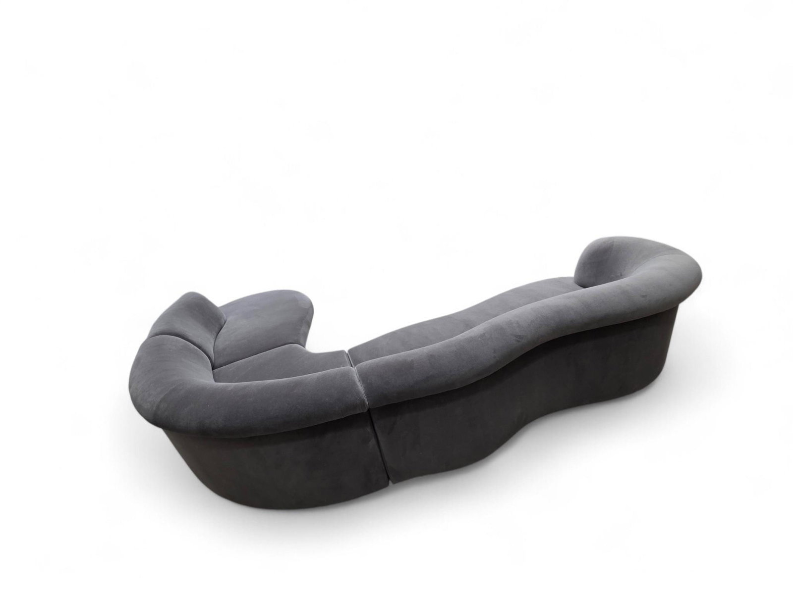 Postmodern Vladimir Kagan Style Serpentine Sectional Sofa by Weiman Newly Reupholstered - 2