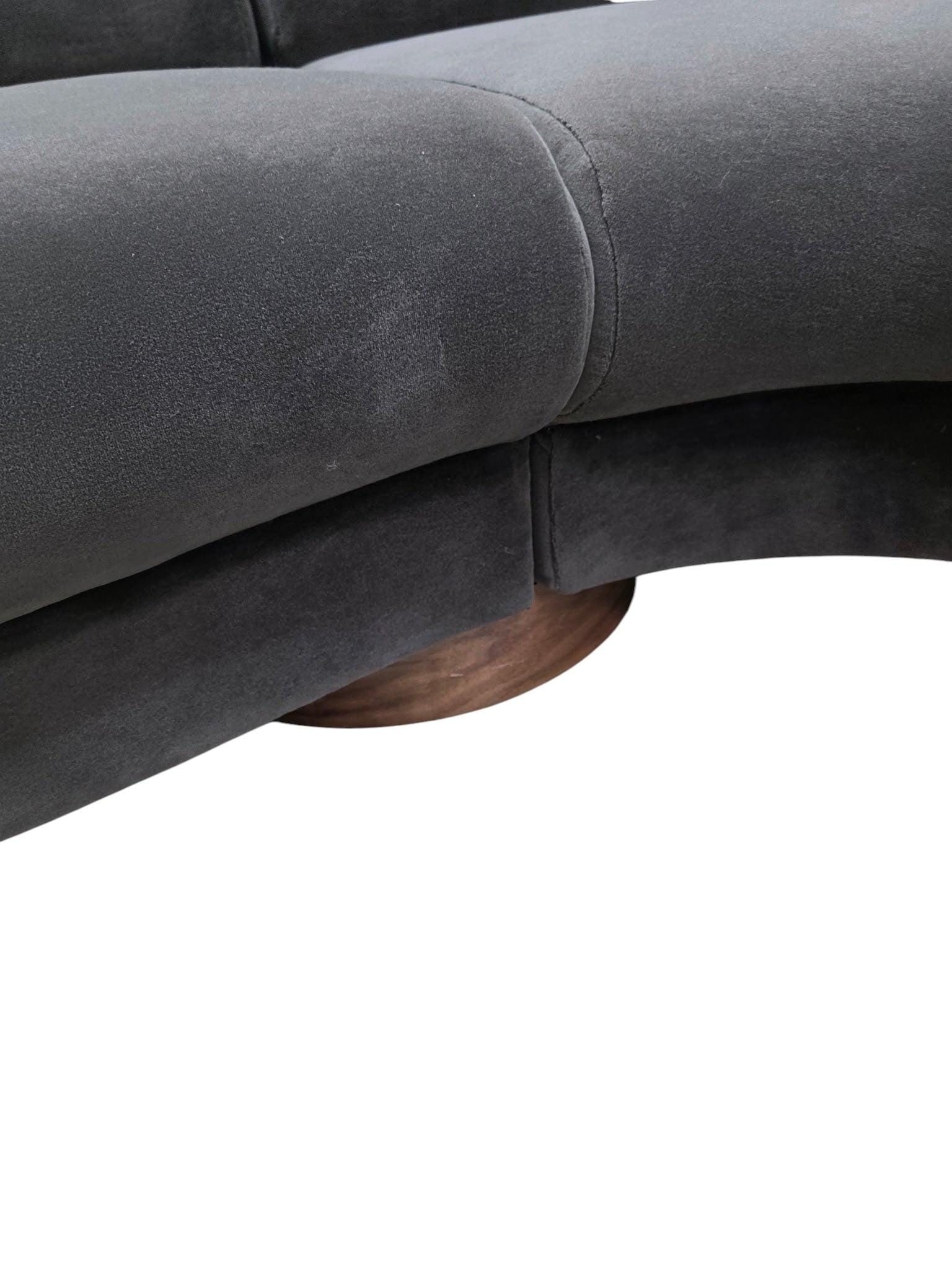Postmodern Vladimir Kagan Style Serpentine Sectional Sofa by Weiman Newly Reupholstered - 3