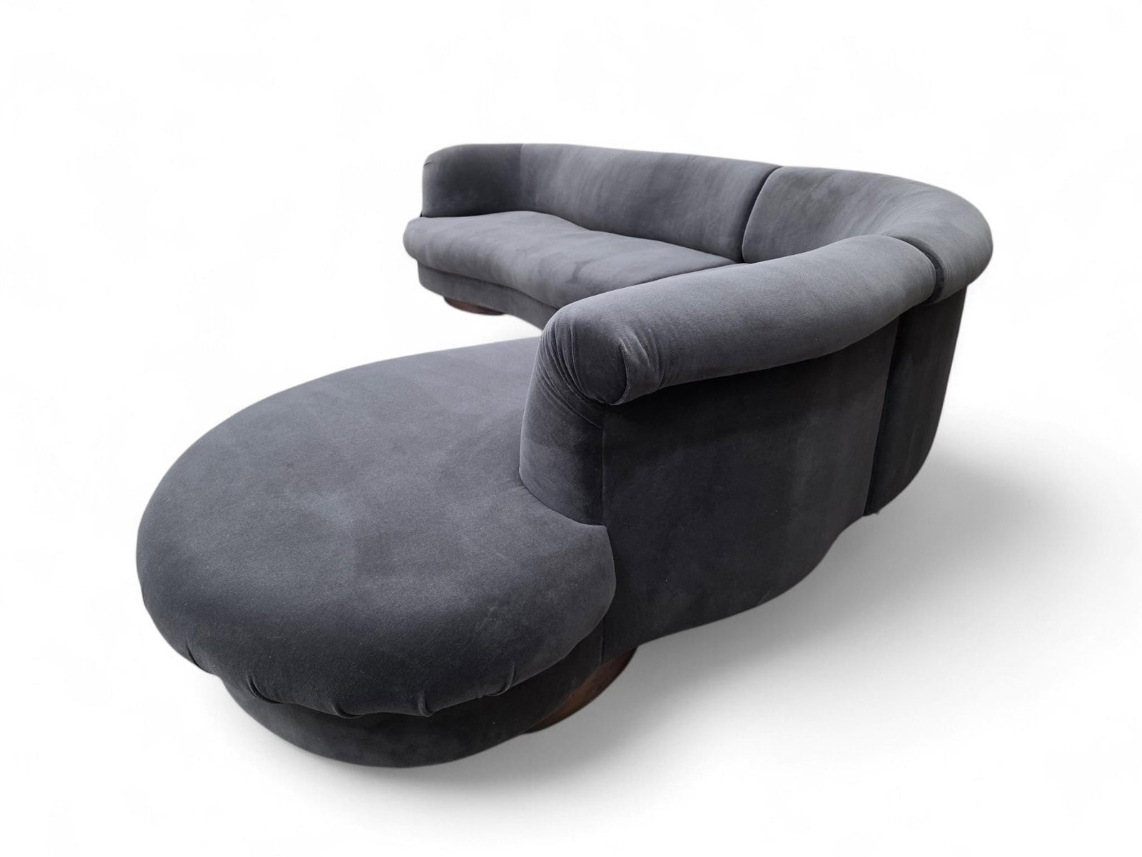 Postmodern Vladimir Kagan Style Serpentine Sectional Sofa by Weiman Newly Reupholstered - 4