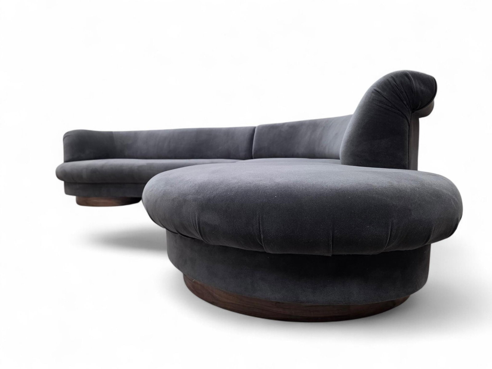 Postmodern Vladimir Kagan Style Serpentine Sectional Sofa by Weiman Newly Reupholstered - 5