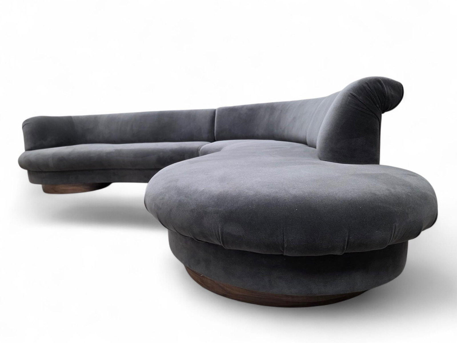 Postmodern Vladimir Kagan Style Serpentine Sectional Sofa by Weiman Newly Reupholstered - 6