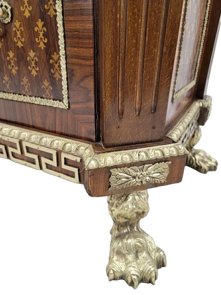 Antique French Empire Style Marquetry Inlay Chest Commode - 6
