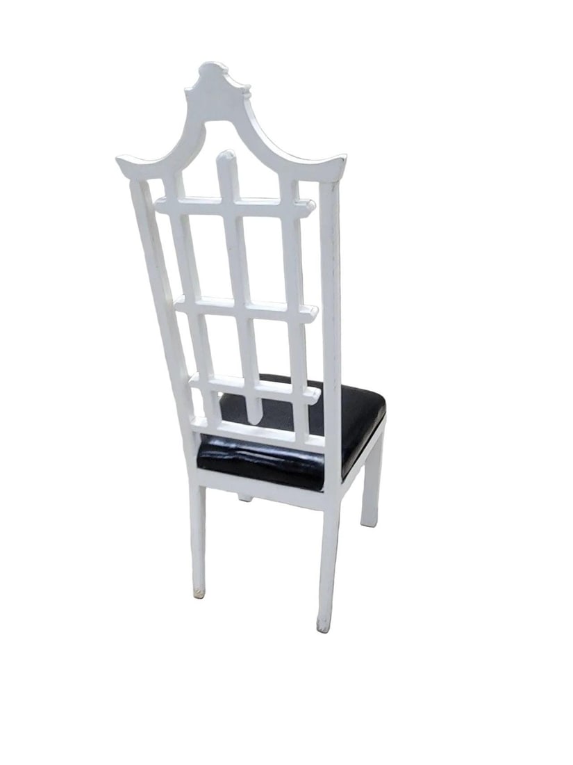 Hollywood Regency Chinese Pagoda Style Side Chair - 3