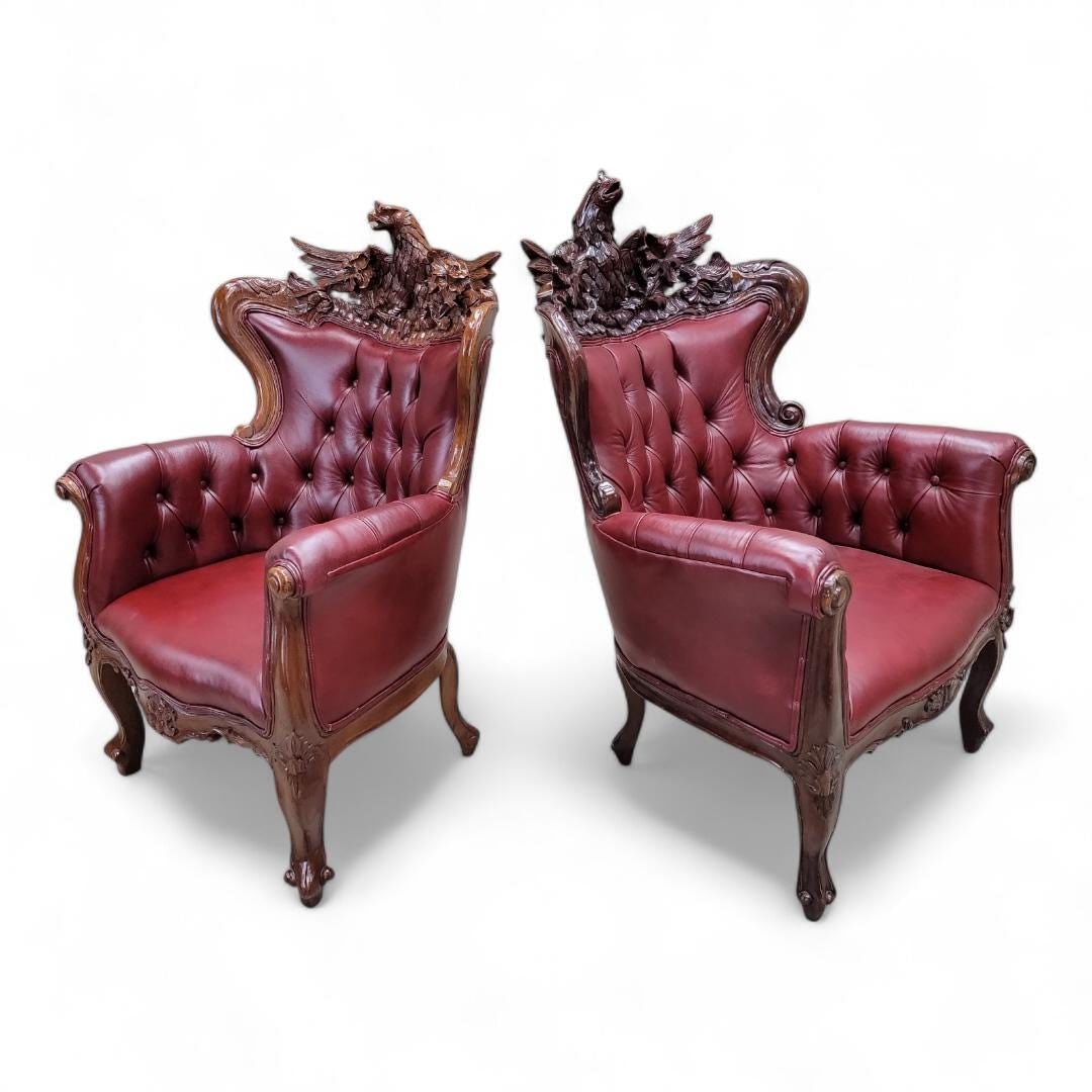 Antique Federal Style Chairs Newly Reupholstered - Set of 2 - 6