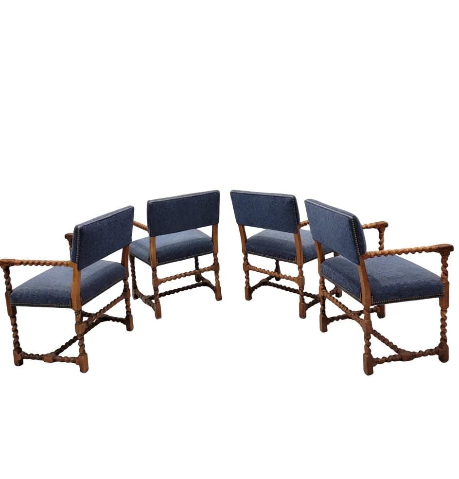 Vintage English Barley Twist Chairs by Baker Furniture - 6 - 5