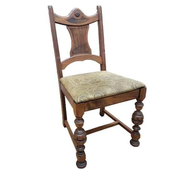 American Traditional Tudor Revival Dining Table with Four Chairs - 6