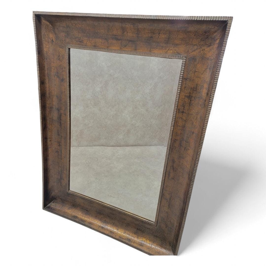 Vintage Oversized Antique Gold Beveled Wall Mirror - 3