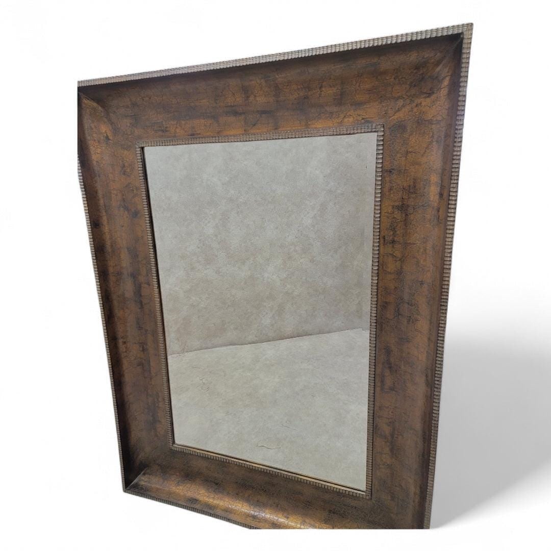 Vintage Oversized Antique Gold Beveled Wall Mirror - 4