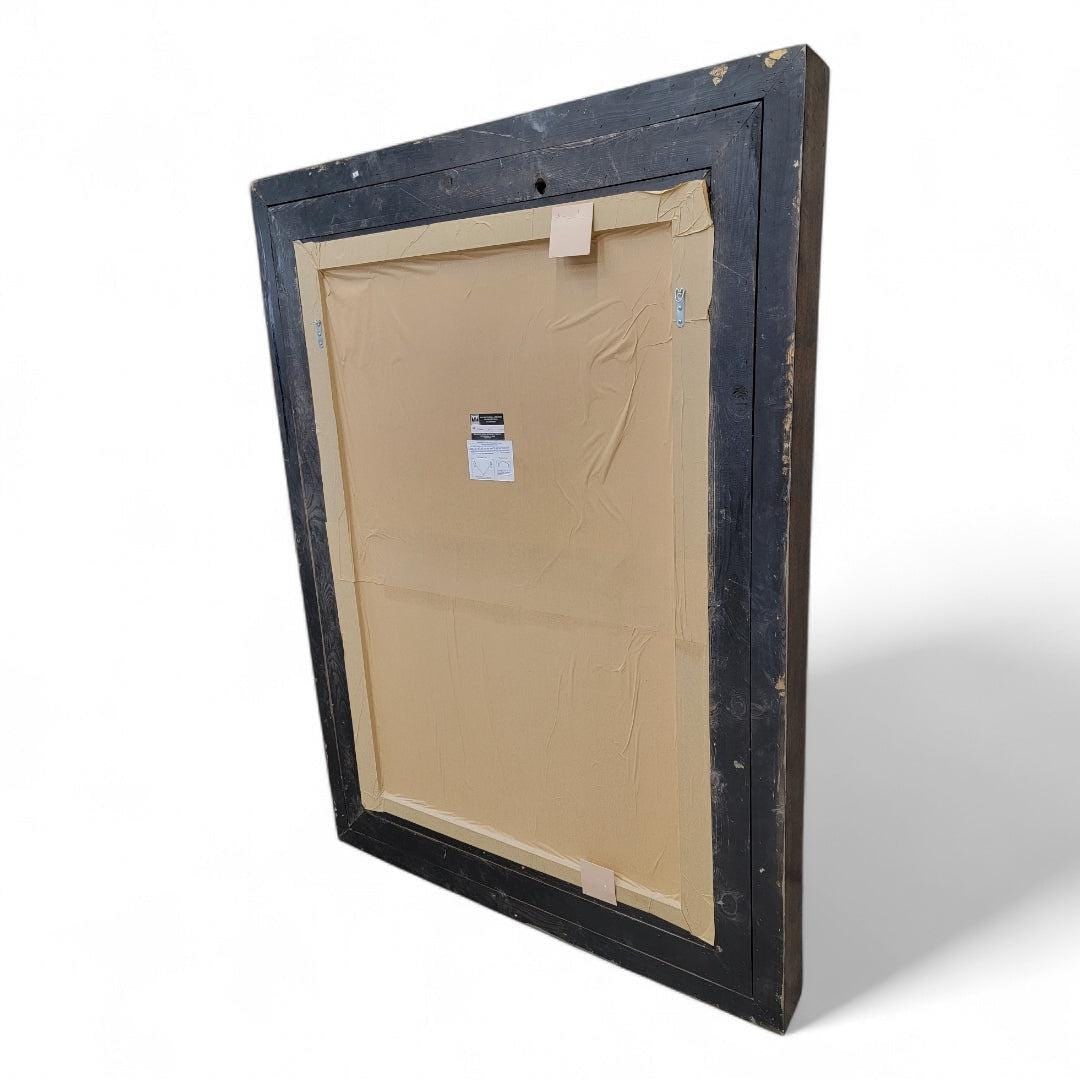 Vintage Oversized Antique Gold Beveled Wall Mirror - 5