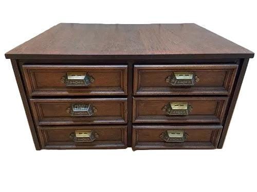 Antique Campaign Style Desk Top Letter File Chest (1 of 6)