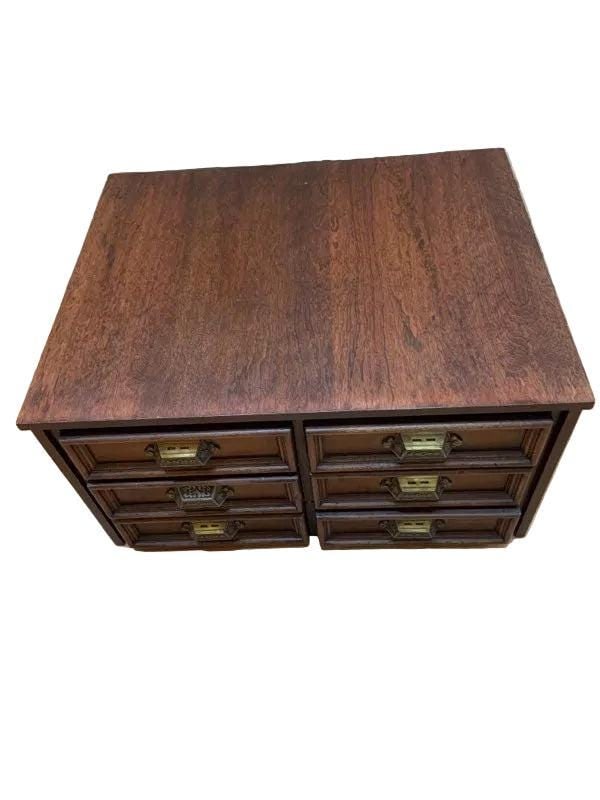 Antique Campaign Style Desk Top Letter File Chest - 3