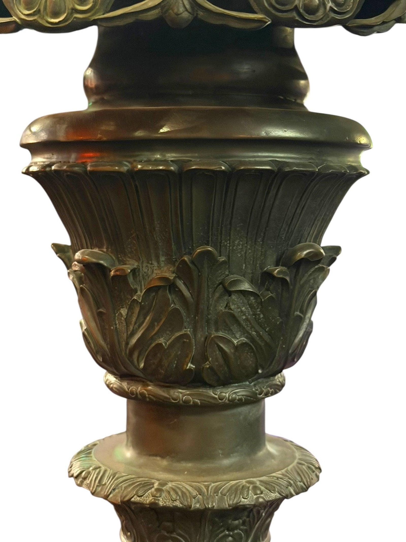 Antique Italian Neoclassical Style Figural Bronze Pedestal - 7