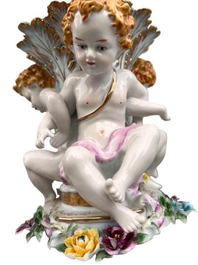 Antique Karl Richard Klemm Style Porcelain Centerpiece Vase - 6
