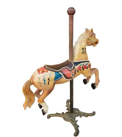 Antique French Carved Hand Painted Carousel Horse - 3