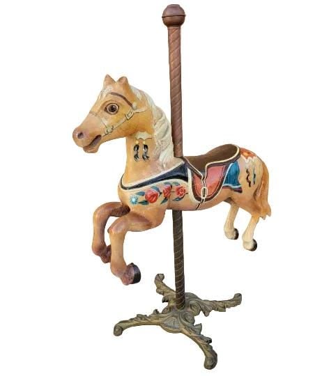 Antique French Carved Hand Painted Carousel Horse - 6