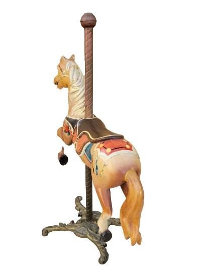 Antique French Carved Hand Painted Carousel Horse - 7