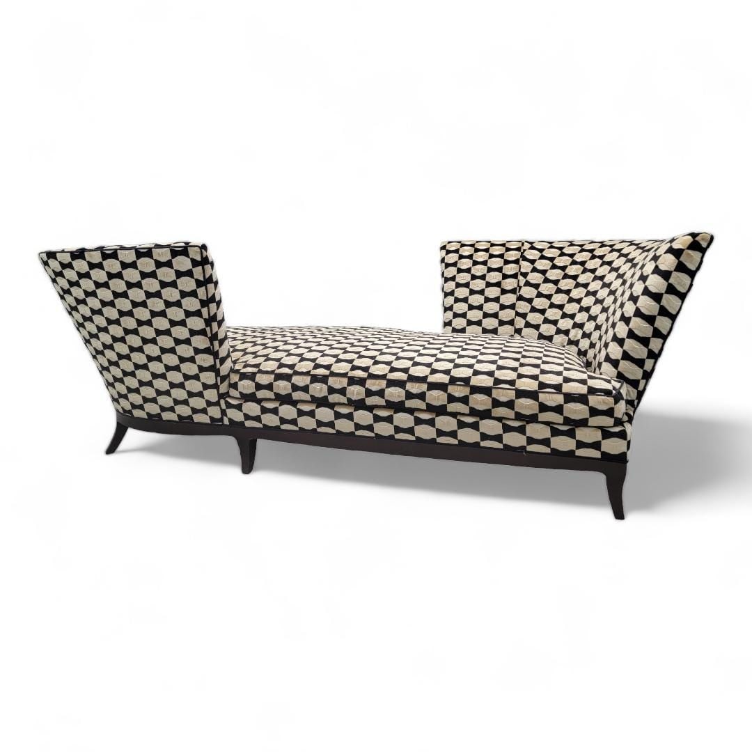 Vintage Geneva Tete-a-Tete Chaise Lounge by Donghia Newly Reupholstered - 2