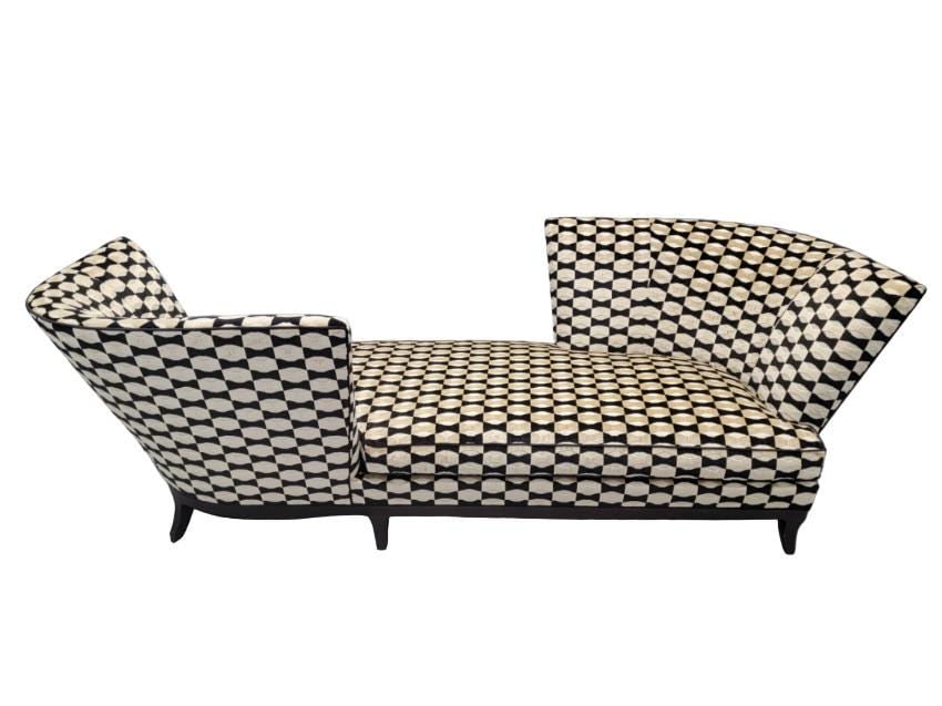 Vintage Geneva Tete-a-Tete Chaise Lounge by Donghia Newly Reupholstered - 3