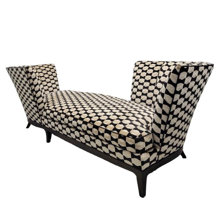 Vintage Geneva Tete-a-Tete Chaise Lounge by Donghia Newly Reupholstered - 4