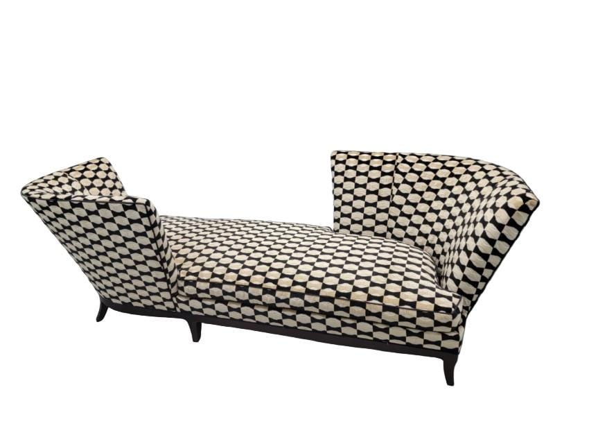 Vintage Geneva Tete-a-Tete Chaise Lounge by Donghia Newly Reupholstered - 6