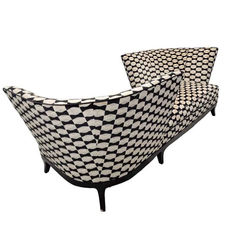 Vintage Geneva Tete-a-Tete Chaise Lounge by Donghia Newly Reupholstered - 7