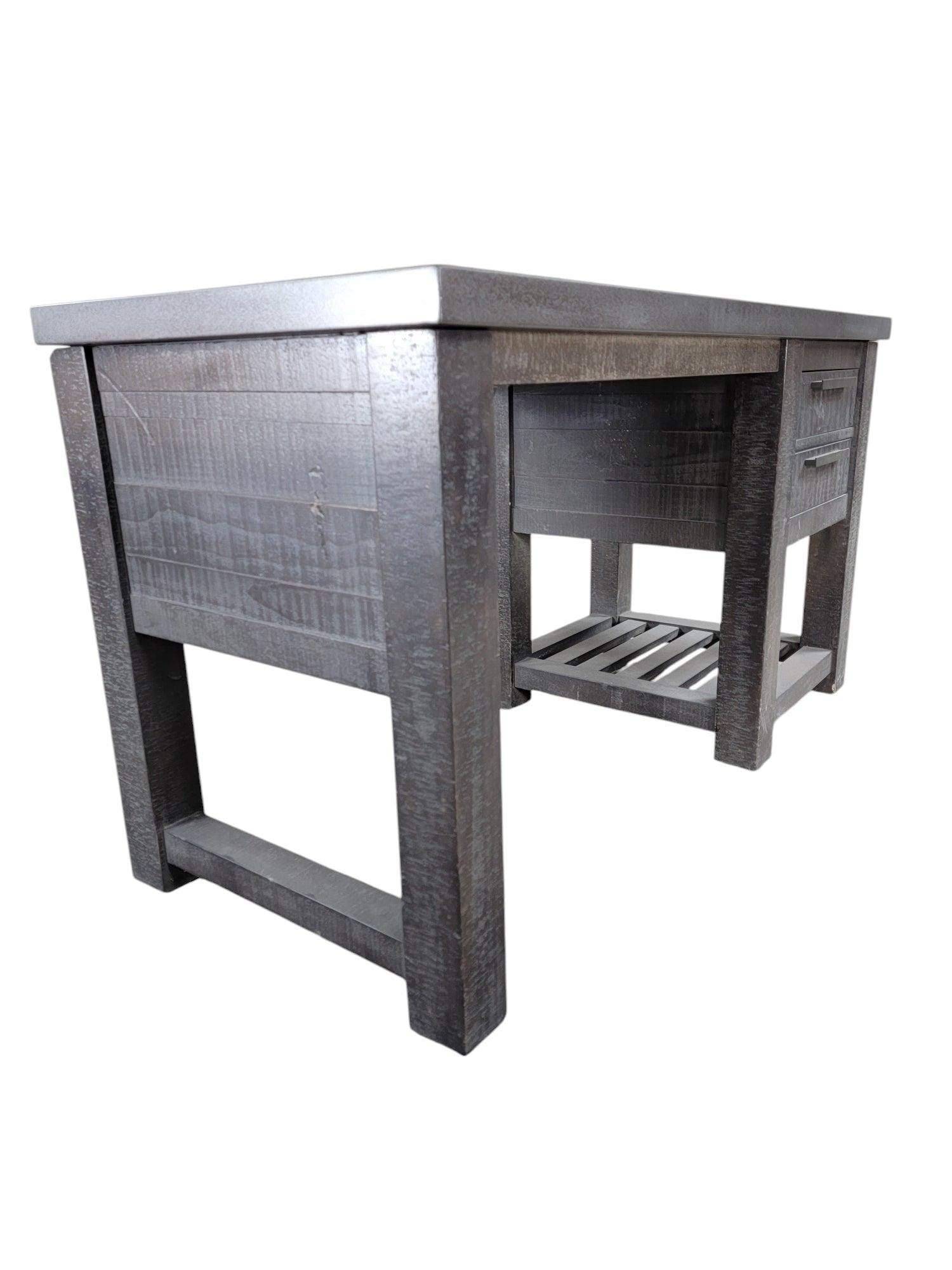 Restoration Hardware Vaughn Metal Reclaimed Storage Writing Desk - 3