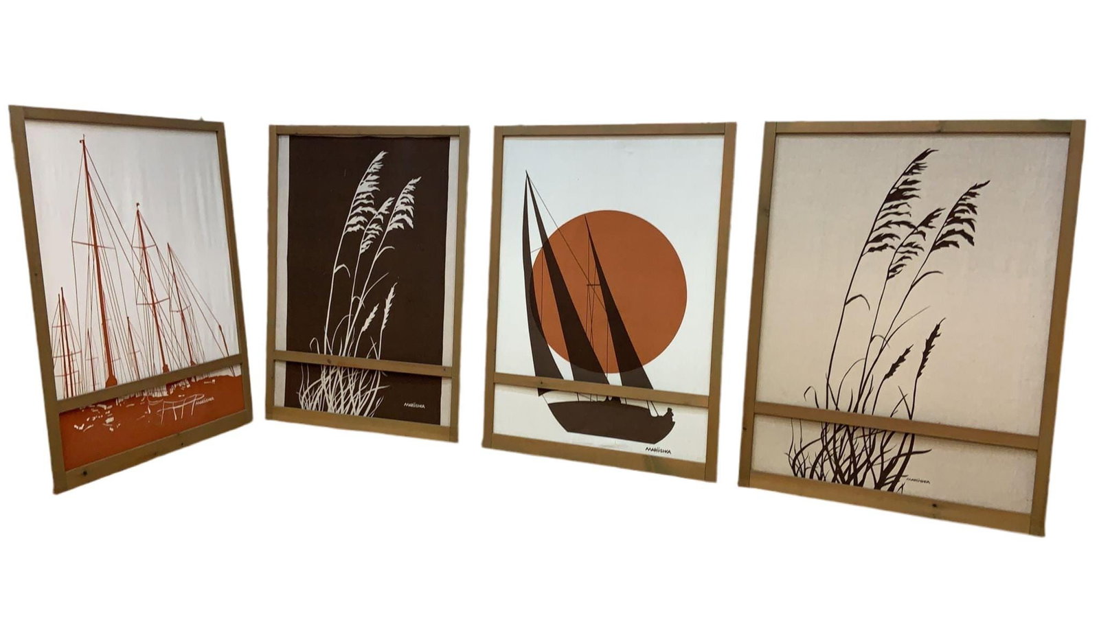 Vintage Marushka Canvas Art Print Fabric Framed Panels - 4 (1 of 7)