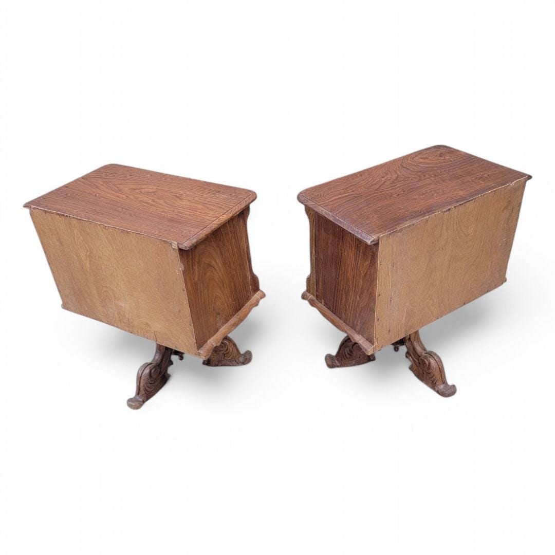 Antique American Empire Carved Side Chests - Pair - 6