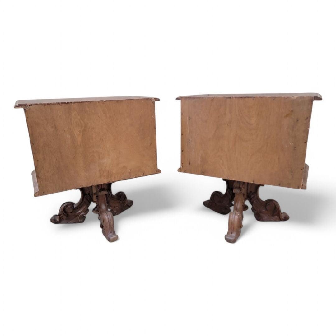 Antique American Empire Carved Side Chests - Pair - 7