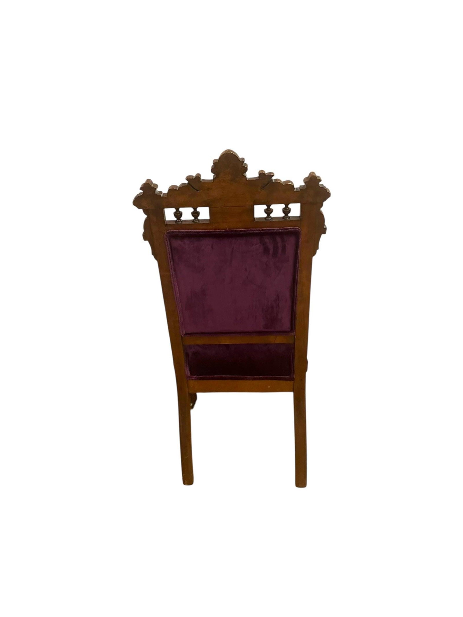 Antique Victorian Eastlake Style 3 Piece Carved Ornate Parlor Set Newly Reupholstered - 6